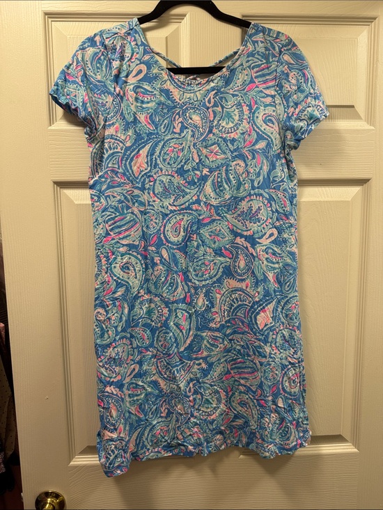 Lilly Pulitzer Dresses & Skirts - Lilly Pulitzer Blue Pink Paisley Mini Dress
